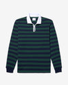 Noah - Button-Tab Rugby - Bottle / Navy - Swatch