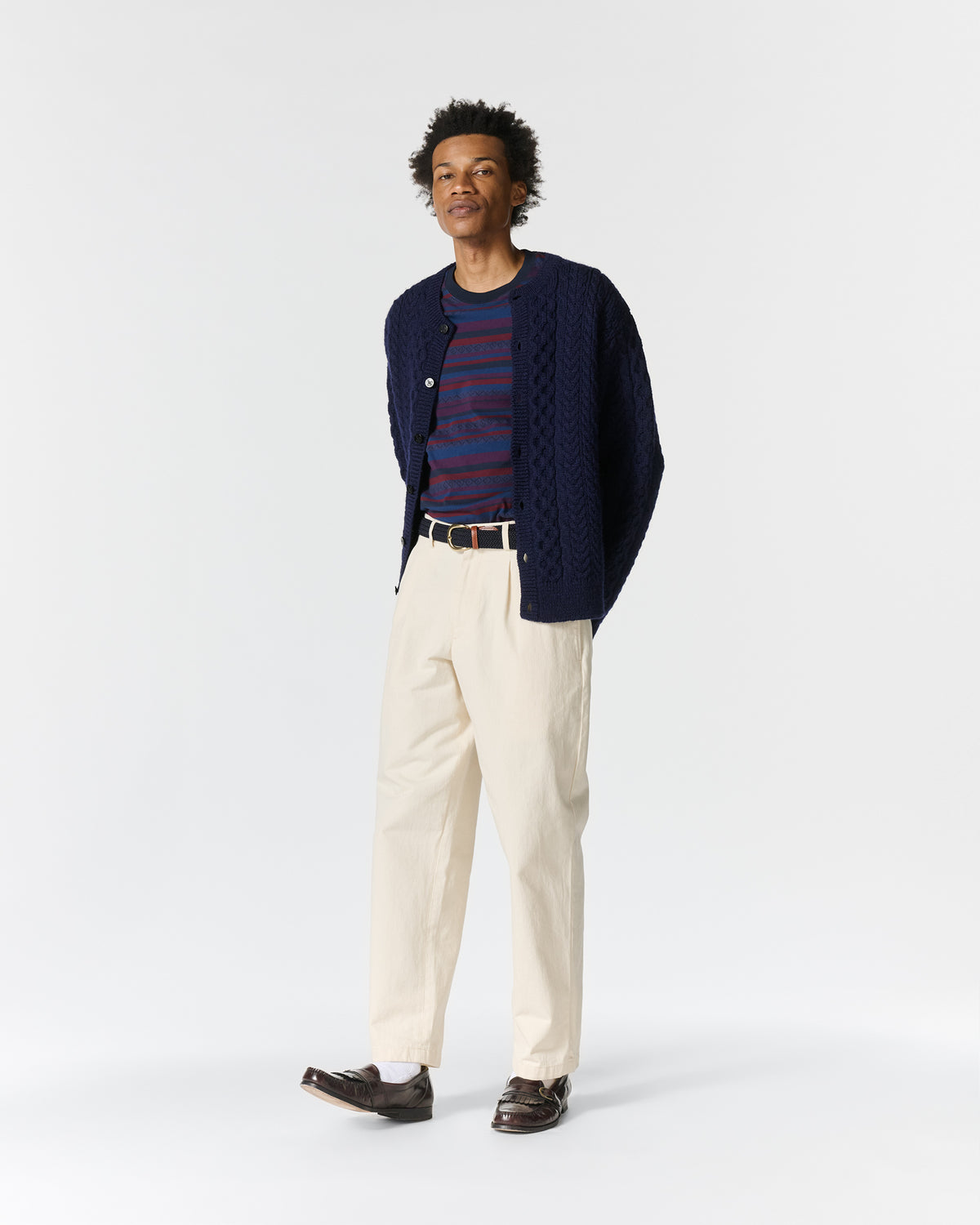 Wool Fisherman Cardigan